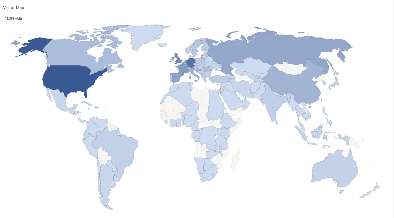 Permaculture Network visitor world map